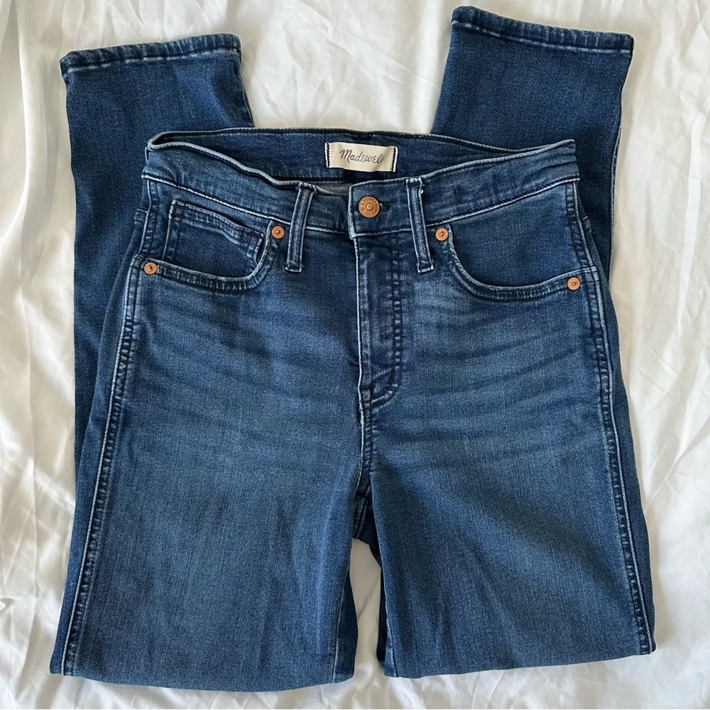 Madewell Mid-Rise Stovepipe Jeans – Size 27, Dark Wash - Picture 9 of 13